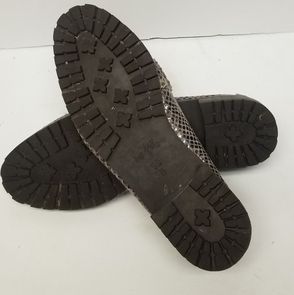 Coach Palmer Flint Gray Sand Snake Leather Loafers - Picture 6 of 8